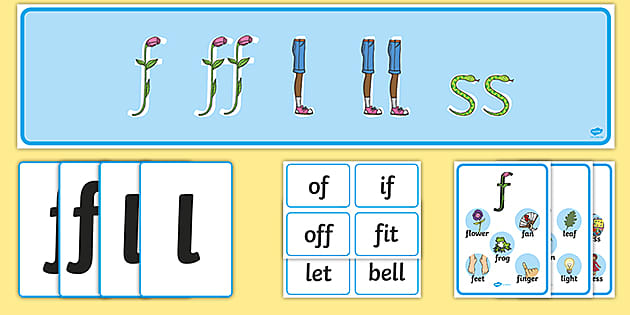 F, FF, L, LL, SS Phonics Display Pack - Twinkl