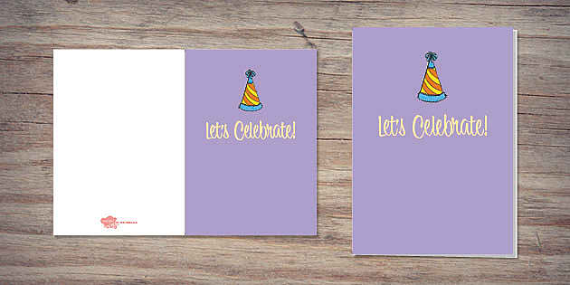 Let's Celebrate Birthday Card | Twinkl Party (teacher made)