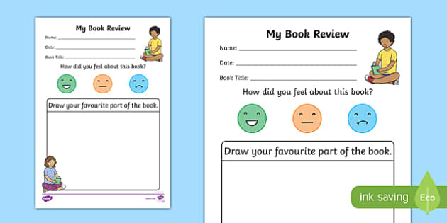 My Book Review Writing Worksheet (teacher made)