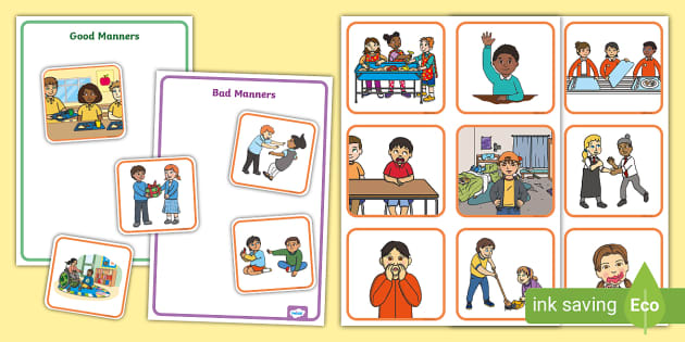 Good and Bad Manners Worksheet (Teacher-Made) - Twinkl