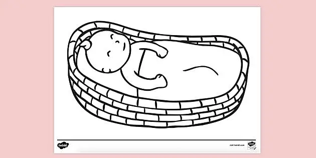 baby moses coloring pages