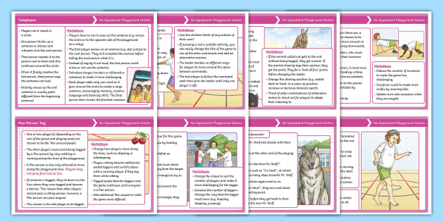 Playground Games to Play with No Equipment (teacher made)