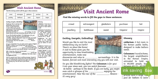 Roman School Visits, Historical Lives, Roman Days, KS2