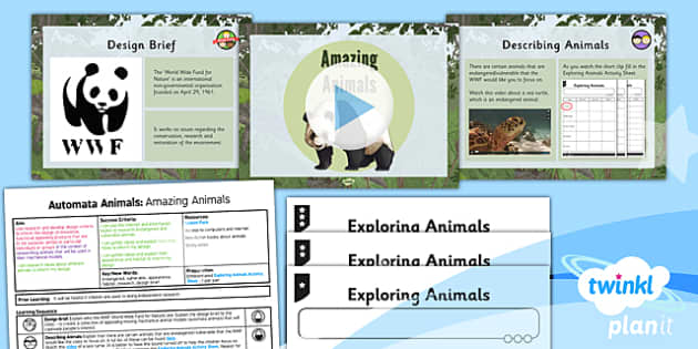 Design and Technology: Automata Animals: Amazing Animals UKS2 Lesson Pack 1