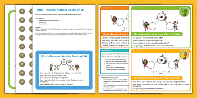 👉 Number Bonds To Ten Chilli Challenges: Pirate Treasure