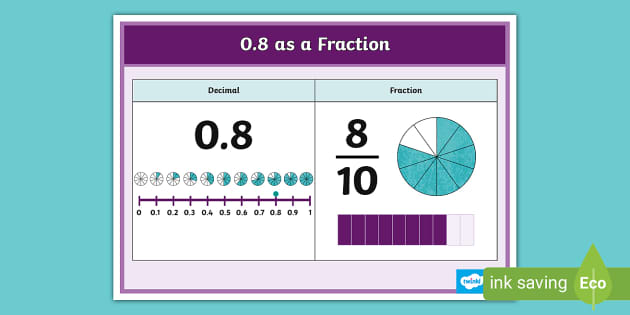 write 0 8 as a fraction