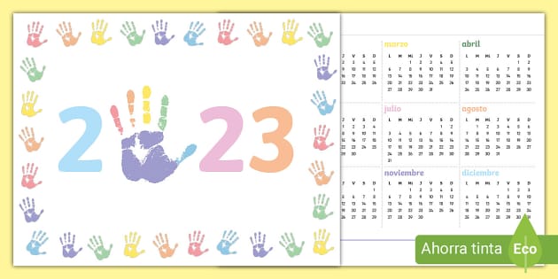 Calendario 2023  Almanaques para imprimir, Horarios para imprimir,  Manualidades sencillas y bonitas