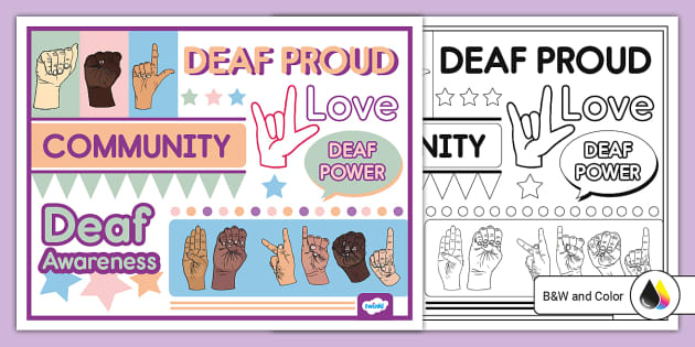 ASL Deaf Culture Poster (teacher made) - Twinkl