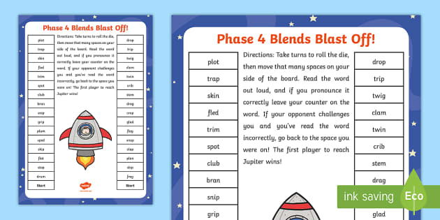 phase 4 blends blast off partner game teacher made