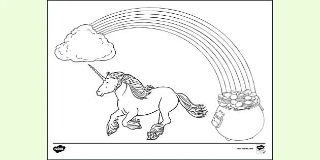 FREE! - Unicorn and Rainbow Colouring Sheet| Colouring Sheets