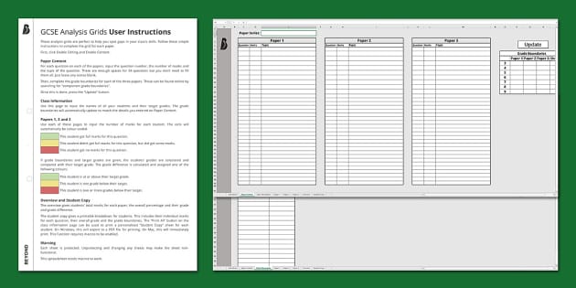 👉 Analysis Grid - GCSE Templates (teacher made) - Twinkl