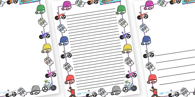 The Olympics Triathlon Page Borders (teacher made)