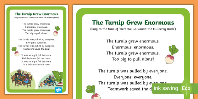 Turnip Grew Enormous Song (teacher made) - Twinkl