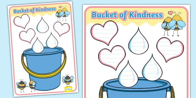 Bucket of Kindness Display Poster (teacher made) - Twinkl