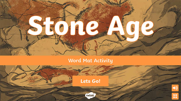 Stone Age Interactive Word Mat Activity - Twinkl