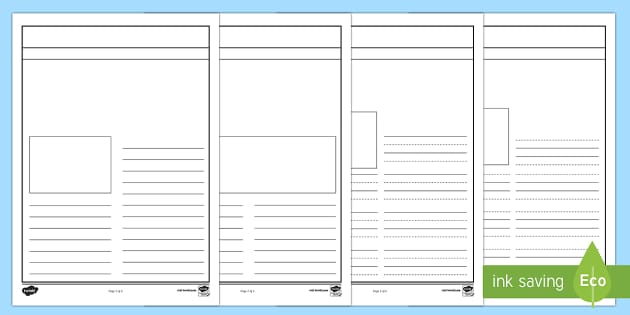 Free Newspaper Template For Kids from images.twinkl.co.uk