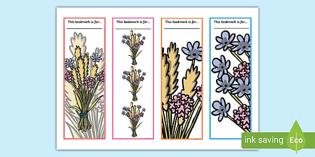 Dried Flower Bookmarks —
