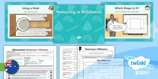 Millimetre Ruler Colouring Sheet (Teacher-Made) - Twinkl