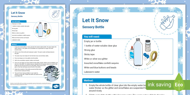 Let It Snow Sensory Bottle | Sensory Activity | Twinkl