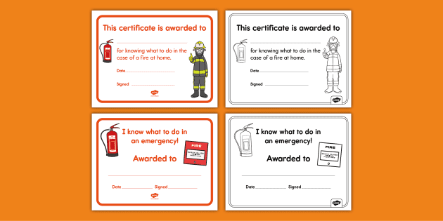 safety certificate template