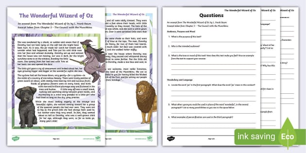 The Wonderful Wizard of Oz Study Guide