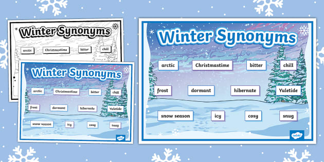 Winter Synonyms Word Mat - Twinkl