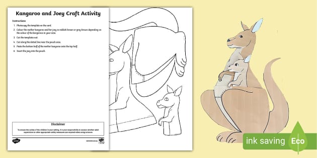 Kangaroo And Joey Craft Activity