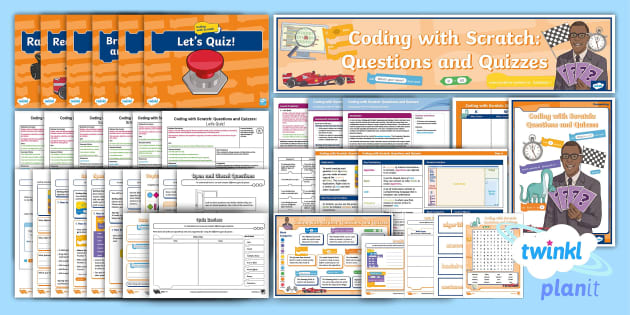 Computing: Coding with Scratch: Questions and Quizzes: Year 4 Unit Pack