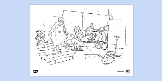 coloring pages pool of bethesda