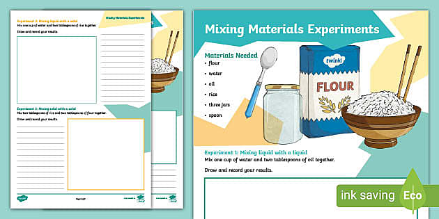 mixing materials experiment