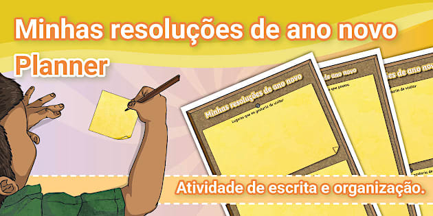 Minhas resoluções de ano novo - Planner
