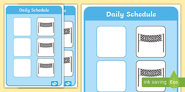 Visual Activity Schedule - Schedule with Finished Strip