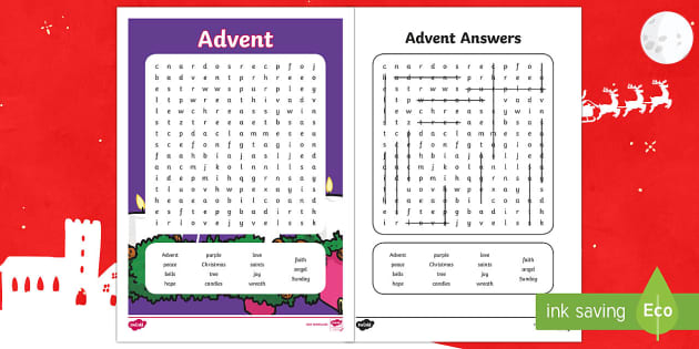 Advent Word Search Activity - Teaching Resource - Twinkl