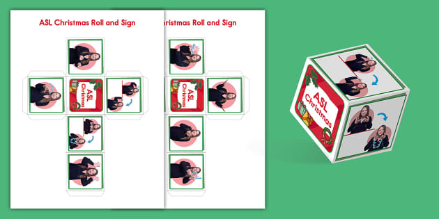 ASL Christmas Roll and Sign Activity - Twinkl