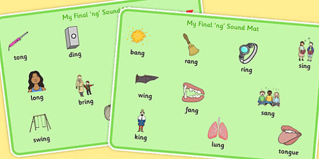 Final 'ng' Sound Word Mats