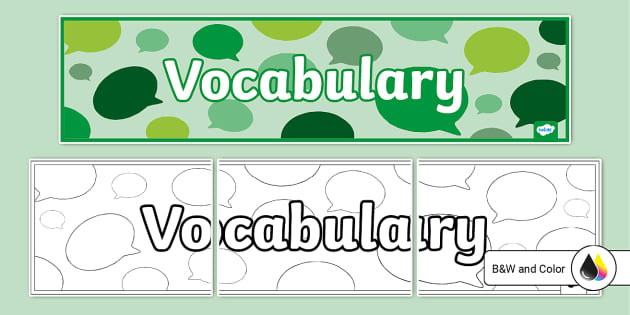 Vocabulary Display Banner | ELA Resources | Twinkl USA
