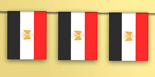 AZ FLAG Egypt 6 Meters Bunting Flag 20 Flags 9'' x 6'' Egyptian String Flags 15 x 21 cm 