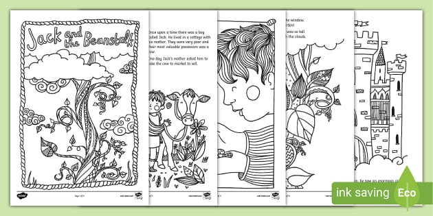 Jack and the Beanstalk Mindfulness Colouring Story