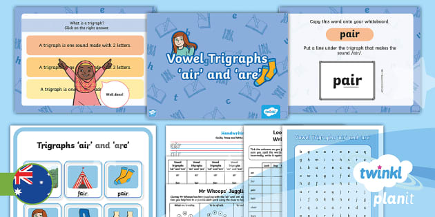 Vowel Trigraphs 'Air' and 'Are' Words Pack | Twinkl - Twinkl