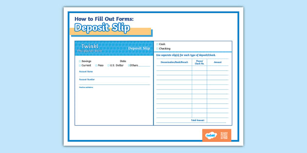 How To Fill Out Forms: Deposit Slip 