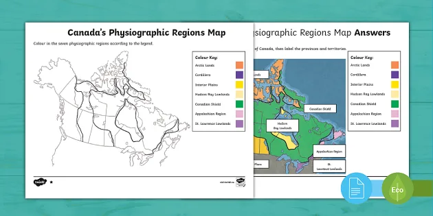 Ca G 3 Canadas Geographical Regions Map Differentiated Colouring Page 1 Ver 4.webp