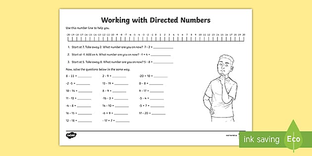 problem solving with directed numbers