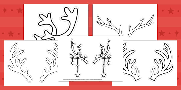 Large Reindeer Antler Cut Outs Twinkl Cut Outs Twinkl