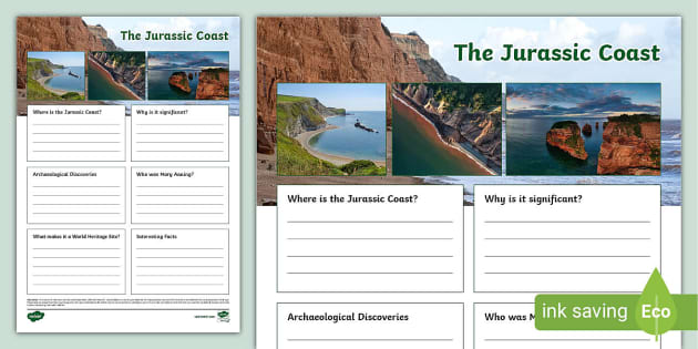 Jurassic Coast Fact File Template (teacher-made) - Twinkl