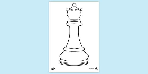 Free Queen Chess Piece Colouring Colouring Sheets 