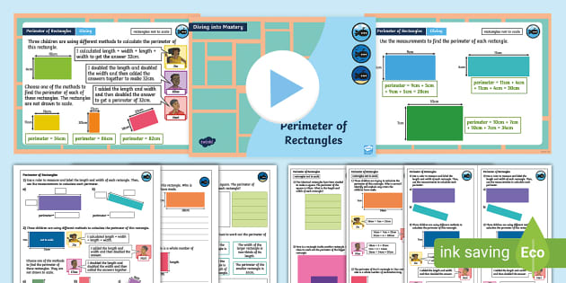 Year Diving Into Mastery Step Perimeter Of Rectangles