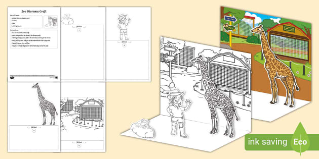 Zoo Diorama Craft (teacher made) - Twinkl