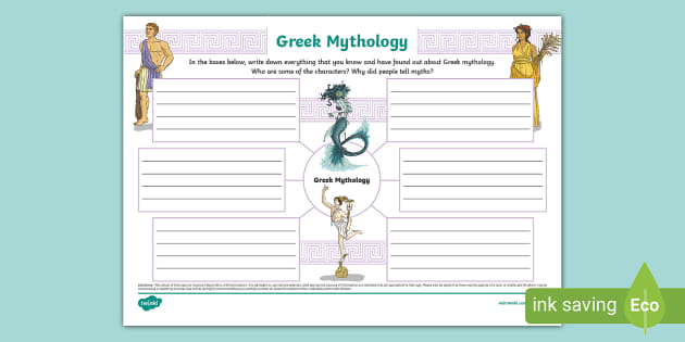 Greek Mythology Mind Map (Hecho por educadores) - Twinkl