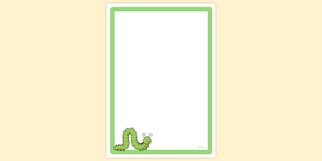 FREE! - Simple Blank Caterpillar Page Border | Page Borders | Twinkl