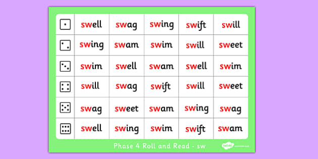 Phase 4 Initial Blends Roll and Read Mat SW (teacher made)